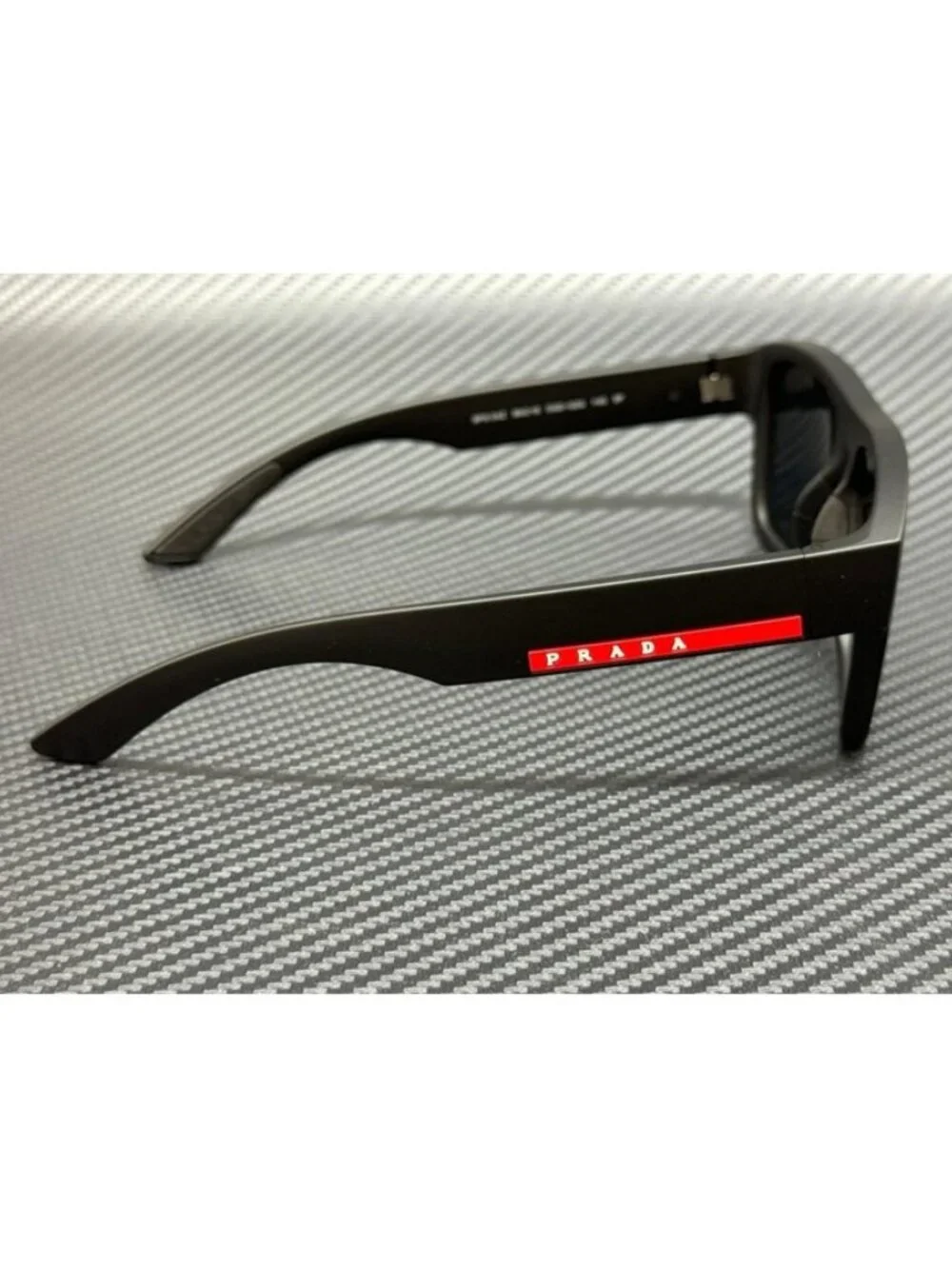 New Prada Linea Rossa Men  Black Sunglasses 56-16-145